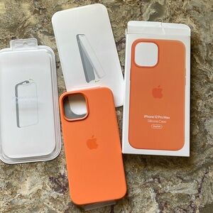 Orange, Apple iPhone 12 Pro Max Silicone Case